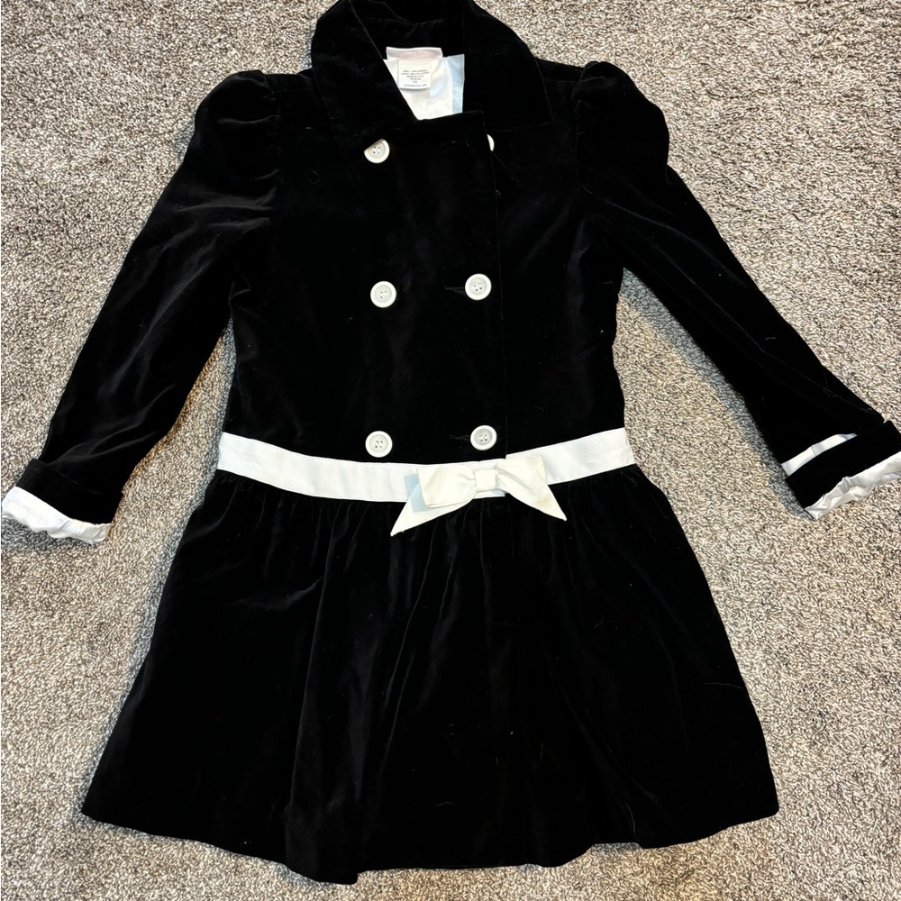 American Girl Black Velveteen Coat, Sz 10